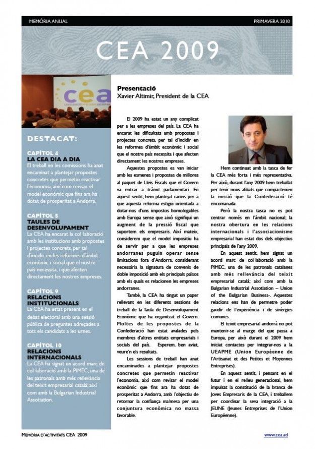 Memòria CEA 2009